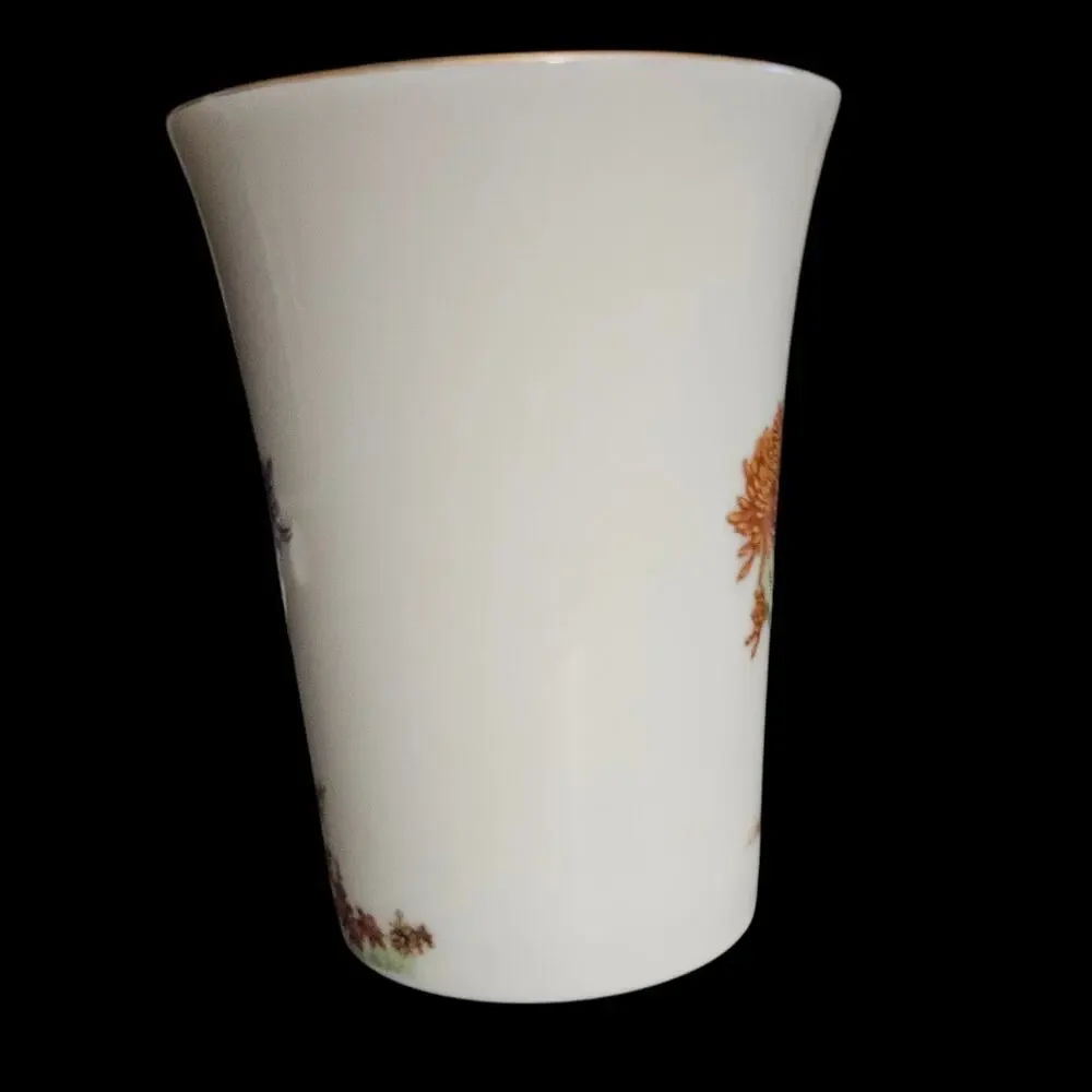 Shibata Japan Chrysanthemum Bird Bathroom Set Tumbler Soap Dish Holder